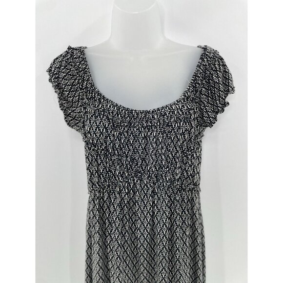 Max Edition Women's Babydoll Liquid Knit Scoop-Neck Short Sleeve Dress XS Boho - Picture 4 of 11